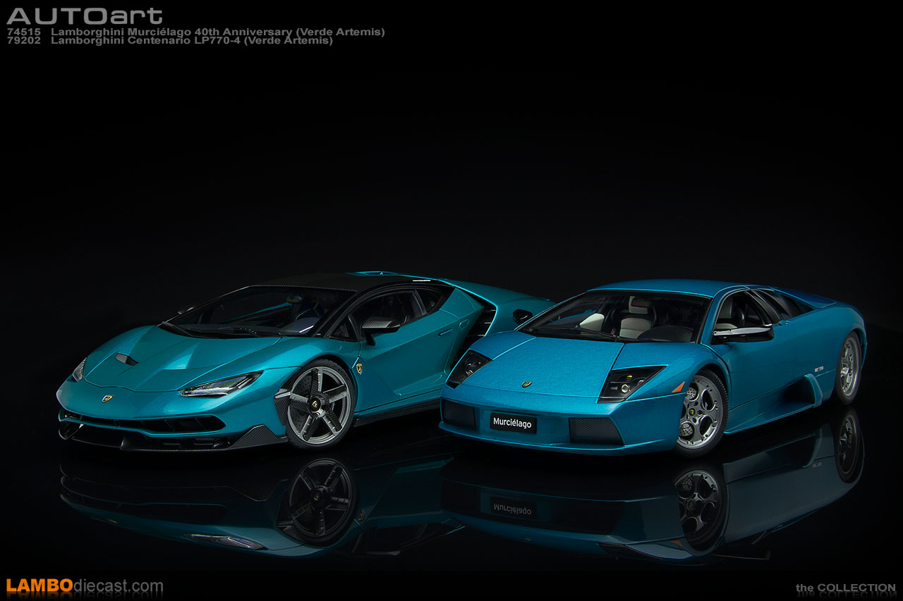 A look at the 1/18 scale Lamborghini Centenario and the Murciélago 40th Anniversary by AUTOart