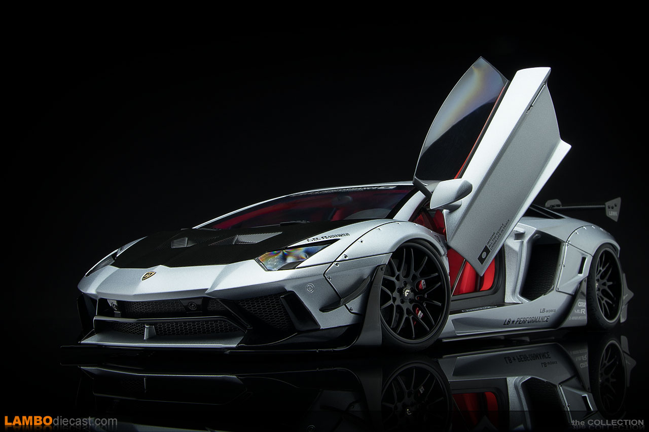 Front view of the 1/18 scale Lamborghini LB-Works Aventador Limited Edition by AUTOart