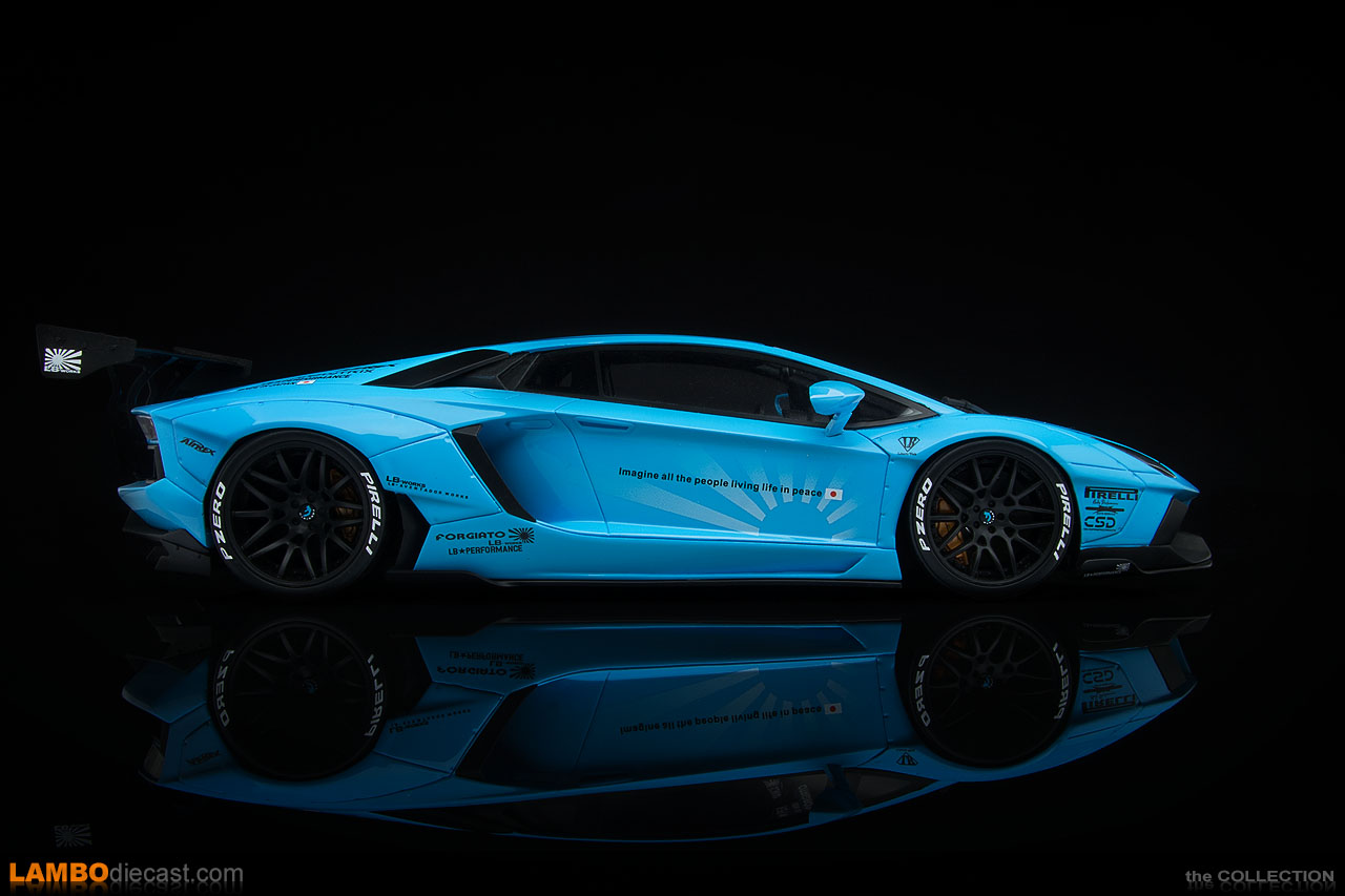 Side view of the Lamborghini Aventador LB-Works by GT Spirit