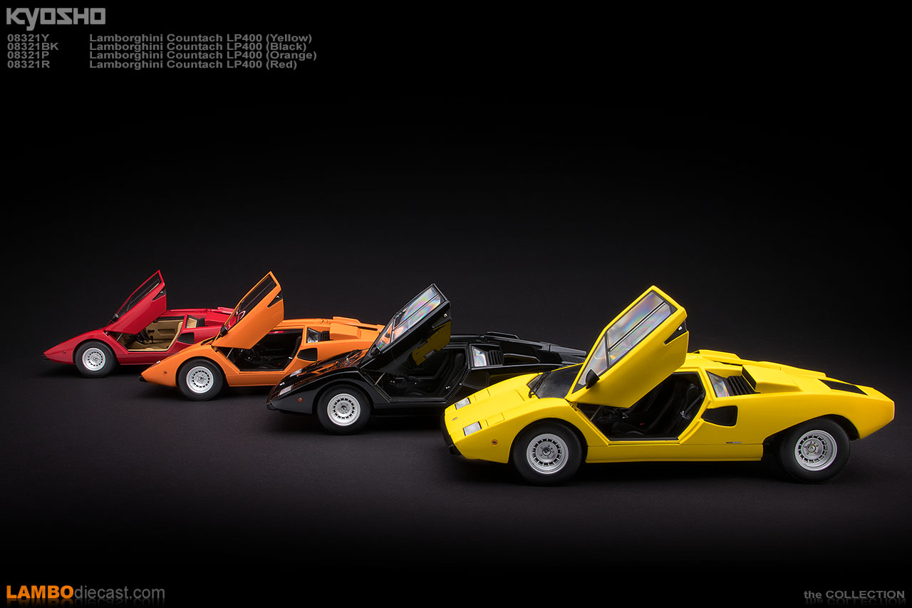 Four shades on the Lamborghini Countach LP400 by Kyosho