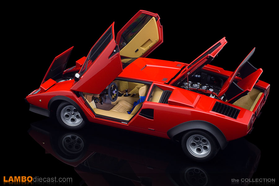 The AUTOart version of the red Lamborghini Countach Walter Wolf