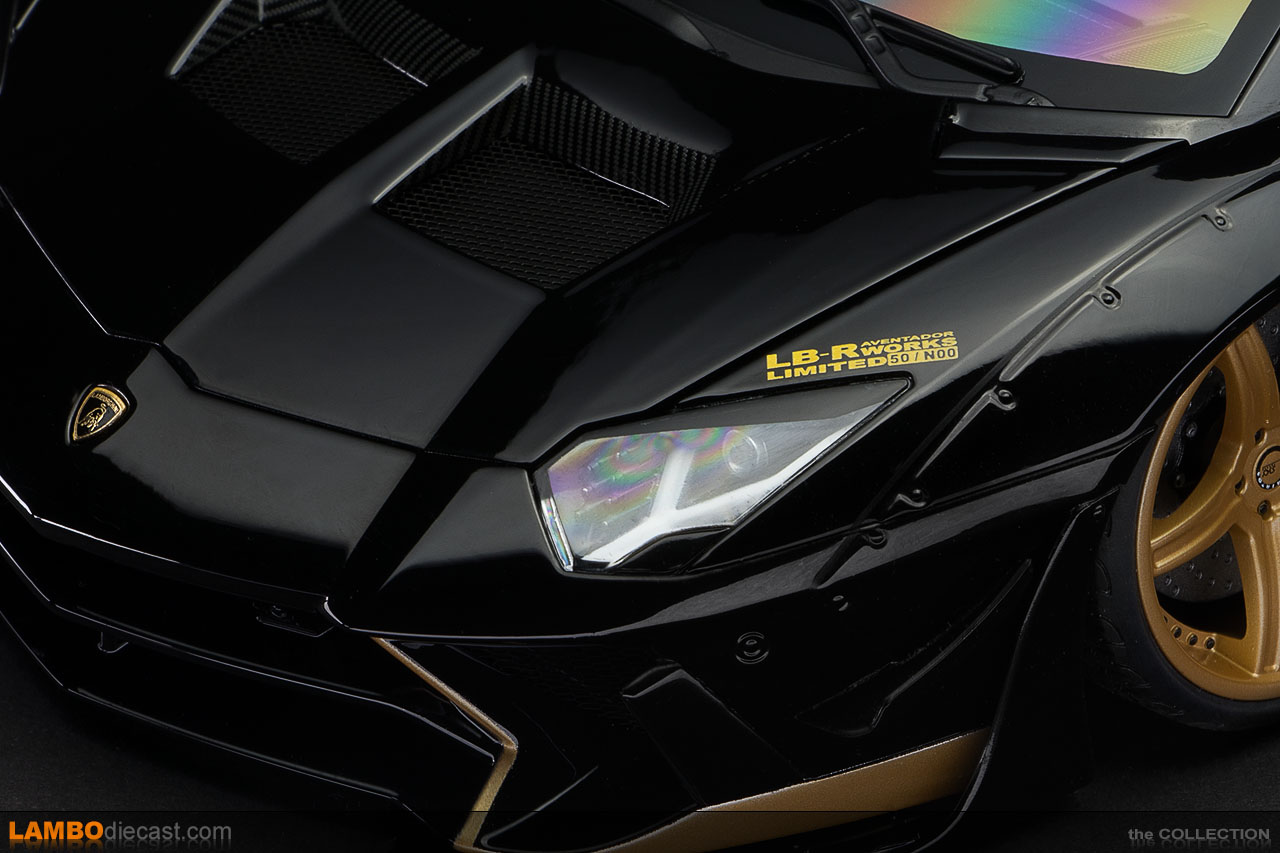AUTOart fitted a 50/N00 decal at the front of the LB-Works Aventador Limited