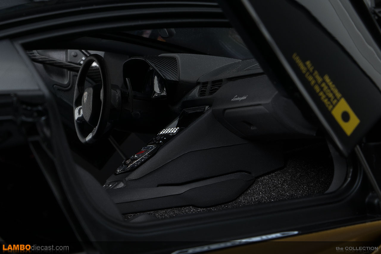 The interior inside the LB-Works Aventador Limited by AUTOart