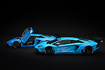 The blue Lamborghini Aventador LB-Works by GT Spirit and AUTOart