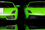 Compare the front air intakes between LP550-2 on the left and LP570-4 on the right