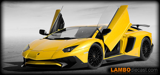 AUTOart 1//18 Lamborghini Aventador LP750-4 SV Metallic Yellow Die-cast Model Car