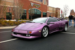 A photo of a real Lamborghini Diablo SE30 Jota in 30th Anniversary Lavendar