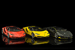 All three shades of the Maisto made Lamborghini Centenario side by side