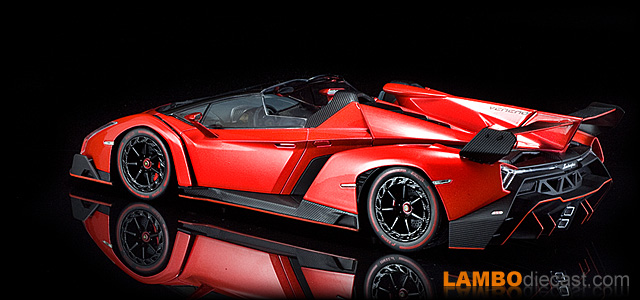 Lege med Claire unlock The 1/18 Lamborghini Veneno LP750-4 Roadster from Kyosho, a review by  LamboDieCast.com